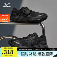 美津濃（MIZUNO）【RACER V2】25年新款高街機能復(fù)古潮流慢跑鞋男女緩震透氣跑鞋 04/黑色/銀色 42.5 (275mm)