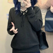 桑紀（SANGJI）孤獨搖滾山田涼cosplay甜辣jk制服深灰毛衣襯衫紺色短裙cos套裝 三件套 深灰毛衣+長袖+黑色領繩 XS