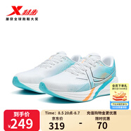 特步【門(mén)店同款】騛速5.0跑鞋女減震回彈舒適穩(wěn)定耐磨通勤慢跑運(yùn)動(dòng)鞋 經(jīng)典白/智能藍(lán)/高光橙 38