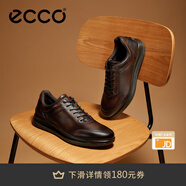愛步（ECCO）商務(wù)皮鞋 男士休閑皮鞋男鞋牛皮鞋子正裝鞋 雅仕207124 可可棕20712401482 40