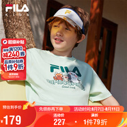 FILA【竹林多彩T】斐樂童裝兒童抗菌短袖T恤2025年夏季男女童上衣