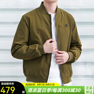 添柏嵐（Timberland）外套男 秋季新款戶外寬松透氣運動服防風工裝經典棒球服飛行夾克 A5M9T302/綠色/夾棉面料 (曬圖退10) S (170/88A)