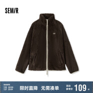 森馬（Semir）外套女插肩袖珊瑚絨仿羊羔毛2024冬季立領(lǐng)寬松夾克109724108003