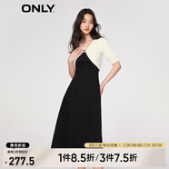 ONLY氣質(zhì)收腰顯瘦中長裙套裝性感吊帶連衣裙女|123242047 J19 黑牛仔BLACK DENIM S (160) 80A