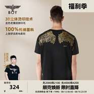 BOY LONDON潮牌短袖男女同款寬松休閑黑色T恤N01918 N01918 L/此款偏大，建議拍小一碼