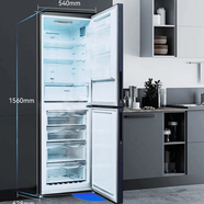 美菱（MeiLing）冰箱風(fēng)冷無霜雙門兩門206升節(jié)能小型電冰箱家用租房多用 銀色