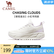 駱駝（CAMEL）【追云】運動鞋男新款男鞋跑步鞋情侶慢跑鞋男士休閑鞋 CD222C7714A，躍動白，女款 38