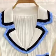 NTKW跨境歐美新款POLO領(lǐng)Dress女裝氣質(zhì)修身針織連衣裙女夏長裙 短袖杏色 S