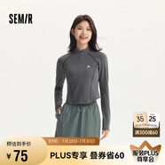 森馬梅花系列長(zhǎng)袖T恤女短款插肩袖立領(lǐng)緊身春秋上衣109524101009