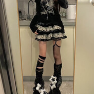 甜酷y2k多層蕾絲小黑裙朋克暗黑亞文化原宿辣妹短裙蛋糕蓬蓬裙 GT辣妹蕾絲蓬蓬裙 自帶安全褲 S  建議78-90斤