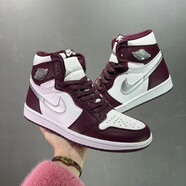 CLENIKEED【莆田純原版本】(Nike) Air AJ1 喬1兔八哥高幫籃球鞋黑白熊貓芝 aj1高幫酒紅 44