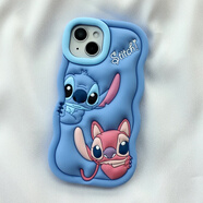 S立體怪獸適用iphone16/15/14蘋(píng)果13promax手機殼12pro卡通11全包xr加適用于oppo蘋(píng)果華為小米vivo 3D立體硅膠-史迪仔小怪獸 iphone5