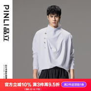 品立（PINLI）T恤男長(cháng)袖秋季新款男裝潮牌原創(chuàng  )設計寬松男士上衣 白色 2XL 185