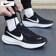 耐克（NIKE）男鞋跑步鞋 25夏季新款運(yùn)動鞋耐磨登山休閑鞋子男網(wǎng)面透氣慢跑鞋 【軟彈減震】革命者8-經(jīng)典黑白/曬圖退10 43 （內(nèi)長275mm）