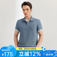 G2000【多色可選】男POLO衫夏休閑短袖涼感透氣男裝簡約通勤商務(wù) 刺繡款-紫藍 L/175