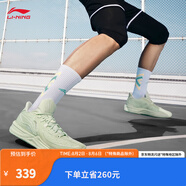 李寧（LI-NING）刺客2丨beng輕彈科技籃球鞋男子新款輕量高回彈籃球場(chǎng)地運動(dòng)鞋 仙果綠-4 41.5