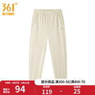 361度運動褲女冬季針織長褲女子常規(guī)舒適褲子 白松木色 M