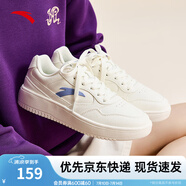 安踏輕松板鞋厚底小白鞋女鞋2025夏季學(xué)生增高百搭運(yùn)動(dòng)鞋子輕便休閑鞋 【小logo】象牙白/丁香藍(lán)-3 37.5