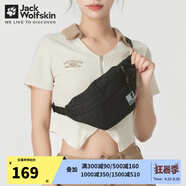 Jack Wolfskin狼爪單肩包男女通用戶(hù)外運動(dòng)登山旅游日常通勤2L容量耐磨斜挎包 6000/黑色 15*37*11cm