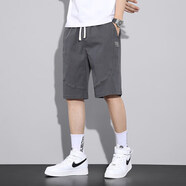 佐丹奴（Giordano）2025夏季新品仿牛仔五分休閑褲寬松舒適顯高顯 深灰 M
