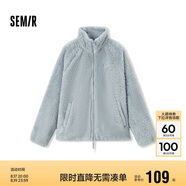 森馬（Semir）外套女插肩袖珊瑚絨仿羊羔毛2024冬季立領(lǐng)寬松夾克109724108003