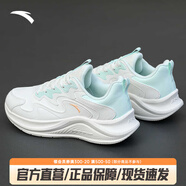安踏運(yùn)動(dòng)鞋女鞋2025新款漫步夏季輕質(zhì)皮網(wǎng)面透氣軟底耐磨跑步鞋子女 皮面防潑水|白綠-8 38