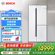 博世全域智凈T3活氧版 530L對開三門變頻嵌入式白色K3T92AA20C 雙循環(huán)大容量電冰箱 活氧除菌