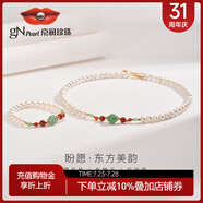 京潤珍珠項鏈?zhǔn)宙溑卧傅渲樘籽b媽媽款禮盒實用送長輩生日禮物高檔