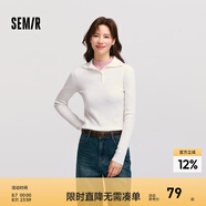 森馬毛衣女短款高領(lǐng)正肩緊身套頭衫休閑風(fēng)冬季顯瘦打底衫簡約氣質(zhì) 奶白10532 160/84A/M