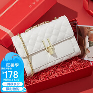 紅蜻蜓包包女包2025新款斜挎單肩包牛皮鏈條包送女友老婆生日禮物禮盒裝