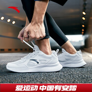 安踏運(yùn)動(dòng)鞋男鞋夏季耐磨網(wǎng)面透氣耐磨軟底休閑健身訓(xùn)練跑步鞋子男士 【網(wǎng)面透氣】安踏白/黑5510F-1 42