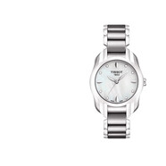 天梭（TISSOT）瑞士手表 T-Lady系列 石英機(jī)芯 女表 鋼帶母貝白盤(pán)T023.210.11.116.00
