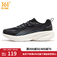 361度女運動(dòng)鞋新款網(wǎng)面透氣減震跑步鞋 曜石黑/天水藍 35