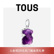 TOUS 桃絲熊紫水晶項(xiàng)鏈小熊氣質(zhì)吊墜鎖骨鏈新款情侶禮物疊戴 紫水晶小熊吊墜