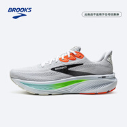 布魯克斯（BROOKS）男子Ghost 17幽靈緩震跑鞋 灰白色/陶木粉橙/壁虎綠  42.5 