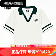 卡帕（Kappa）卡帕背靠背復(fù)古短袖polo衫女2025新款夏針織半袖撞色t恤女款 韓國(guó)白-012 S