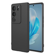 vivo適用Vivo S17proV30膚感液態(tài)硅膠殼V29E手機殼V29V27E/S16/S15/V2 黑色(膚感液態(tài)硅膠殼) VIVO V23E/S10E/Y75 4G