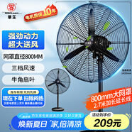 華生（Wahson）工業(yè)風(fēng)扇電風(fēng)扇強力超大落地扇大風(fēng)力工廠車間工業(yè)扇商用扇牛角扇交流定頻工業(yè)電風(fēng)扇FL-75加強版A