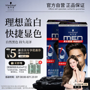 施華蔻（Schwarzkopf）男士染發(fā)霜3.0棕黑色雙盒裝 染發(fā)劑染發(fā)膏男士專用蓋白發(fā)輕松操作