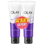 玉蘭油（OLAY）Olay/玉蘭油細滑煥膚潔面乳100g*2磨砂深層清潔補水保濕洗面奶女