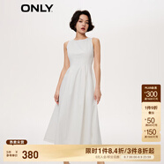 ONLY氣質(zhì)刺繡中長(zhǎng)款牛仔背心裙連衣裙女|123342003 J2Z 白色牛仔提花 M 165/84A