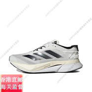 阿迪達(dá)斯 （adidas）AdizeroBoston12防滑耐磨輕便透氣跑鞋白色/黑色/官方旗艦正品 米白黑ID4236 44.5