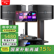 山水（SANSUI） FK-101專業(yè)10喇叭家用商用家庭美聲k歌音響套裝點歌機大功率卡拉OK音箱功放一體機影院 (黑色）FK101音箱+功放+話筒+3TB點歌機