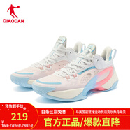 喬丹（QIAODAN）籃球鞋男鞋夏季新款破曉1.0球鞋加厚網(wǎng)面透氣低幫男子運(yùn)動(dòng)鞋子男 喬丹白/水滴藍(lán) 44