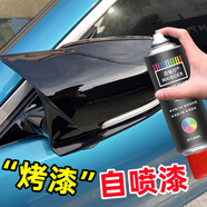 烤漆自噴漆汽車(chē)專(zhuān)用雙組份清漆電動(dòng)摩托車(chē)翻新改色手噴漆白色亮黑色油漆 亮黑-2K【烤漆+固化劑】260ML