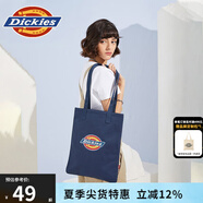 dickies男女帆布袋 logo印花通勤公文袋購物袋 DK010511 深藏青色