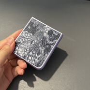 華為（HUAWEI）【原裝品質(zhì)】復(fù)古銀灰色適用華為pocket2手機(jī)殼三星zflip456硬殼f 復(fù)古紫色 三星Galaxy_Z_Flip4