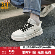 361度【蘇打2】板鞋男 運(yùn)動(dòng)板鞋復(fù)古透氣板鞋潮男夏季新款簡(jiǎn)約滑板鞋 羽毛白/光子灰 44