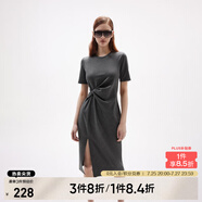 ONLY夏季時(shí)尚休閑長(zhǎng)款開叉收腰顯瘦連衣裙女|124261004 S03 深花灰色 S