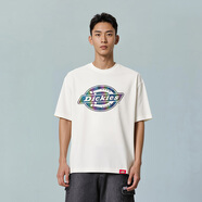 dickies胸前大LOGO鐳射休閑短袖 百搭簡約男女同款T恤DK012183 奶油色  L